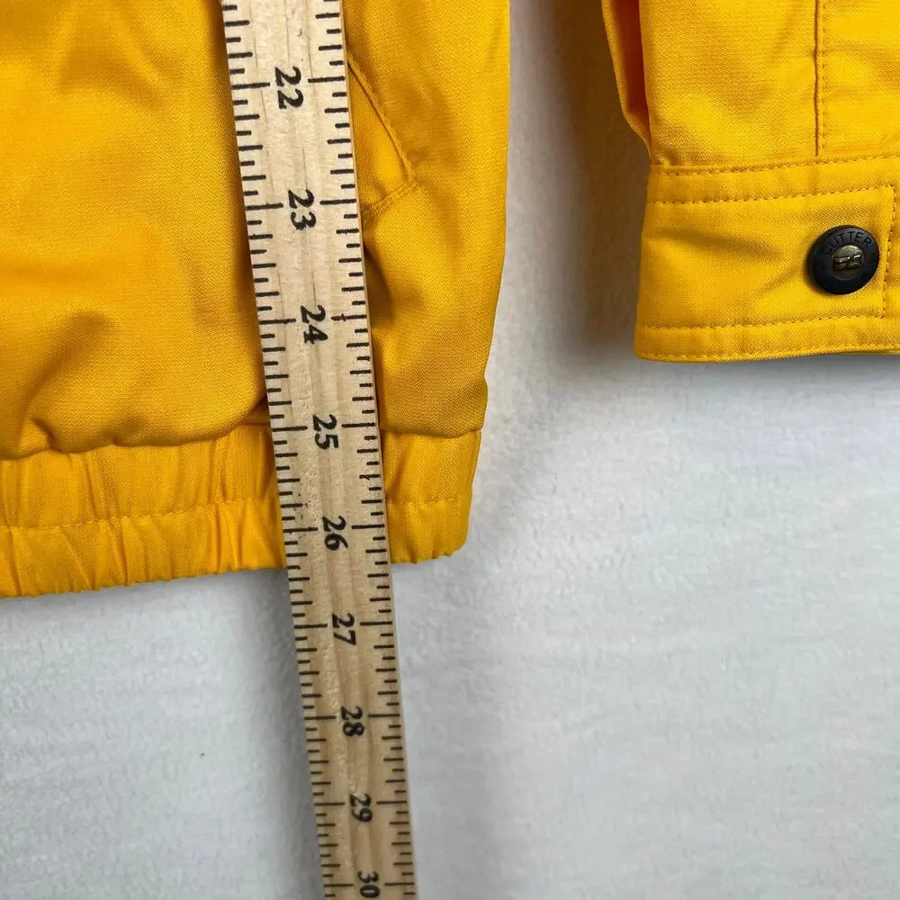 Vintage Cutter & Buck Windbreaker Mens Large L Jacket Y2K Yellow Full Zip‎